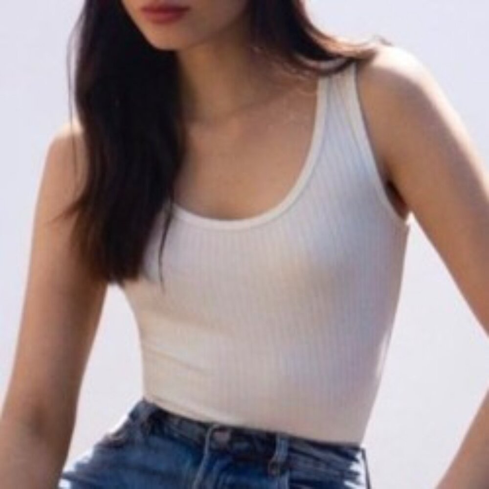 reformation shani tank top white size extra small